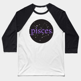 Pisces Zodiac Star Sign Circle Baseball T-Shirt